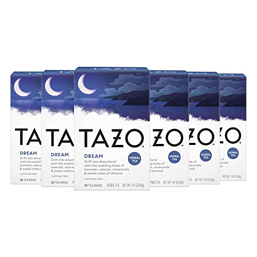 TAZO Dream Herbal Tea Bags, Nighttime Team, 20 Count (Pack of 6)