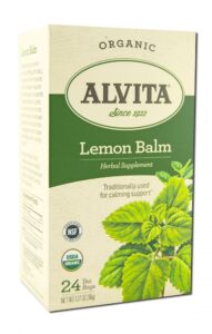 alvita tea organic herbal balm, lemon, 24 count