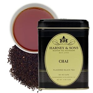 harney & sons chai tea, loose leaf 4 ounce tin