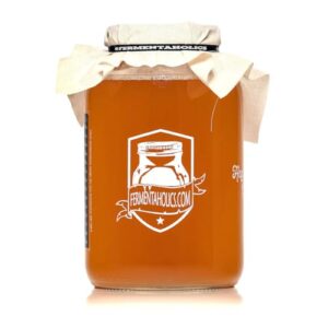 Jun Kombucha Starter Culture - USDA Certified Organic Jun SCOBY & Starter Tea - Makes 1 Gallon - Brewed with Organic Green Tea & Honey - Brew Jun Tea!