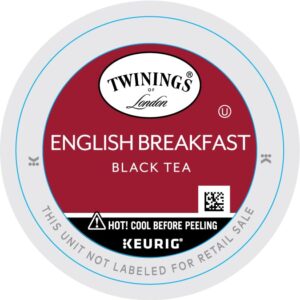 Twinings English Breakfast Tea Single Serve K-Cup Pods for Keurig, Caffeinated, Smooth, Flavourful, Robust Black Tea, 24 Count (Pack of 2)