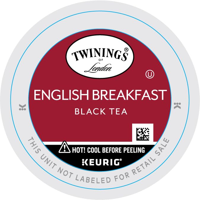 Twinings English Breakfast Tea Single Serve K-Cup Pods for Keurig, Caffeinated, Smooth, Flavourful, Robust Black Tea, 24 Count (Pack of 2)