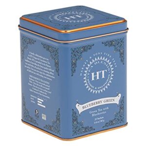 Harney & Sons Blueberry Green Tea Tin Can - Caffeinated and, Great Present Idea - 20 Sachets, 1.4 Ounces