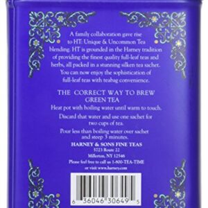 Harney & Sons Blueberry Green Tea Tin Can - Caffeinated and, Great Present Idea - 20 Sachets, 1.4 Ounces