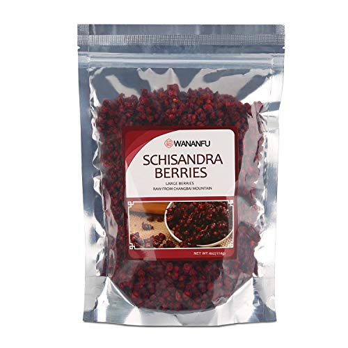 Wananfu - Schisandra Berry Dried 4oz - Schisandra Berry Tea/Schizandra Berries/Wuweizi (北五味子)