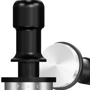 pusee 53mm espresso coffee tamper,premium calibrated espresso tamper 30lb coffee tamper with spring loaded,100% stainless steel ground tamper for barista home coffee espresso accessories upgrade3.0