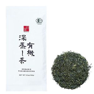 ocha & co. organic fukamushi tea - loose leaf japanese deep steamed sencha green tea - intense taste tea, 100g/3.5oz.