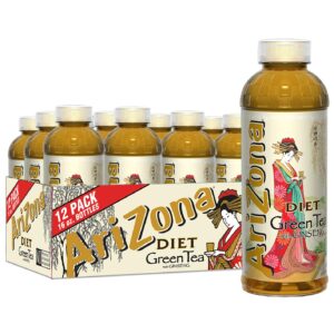 arizona premium brewed diet green tea, 16 fl oz (pack of 12)