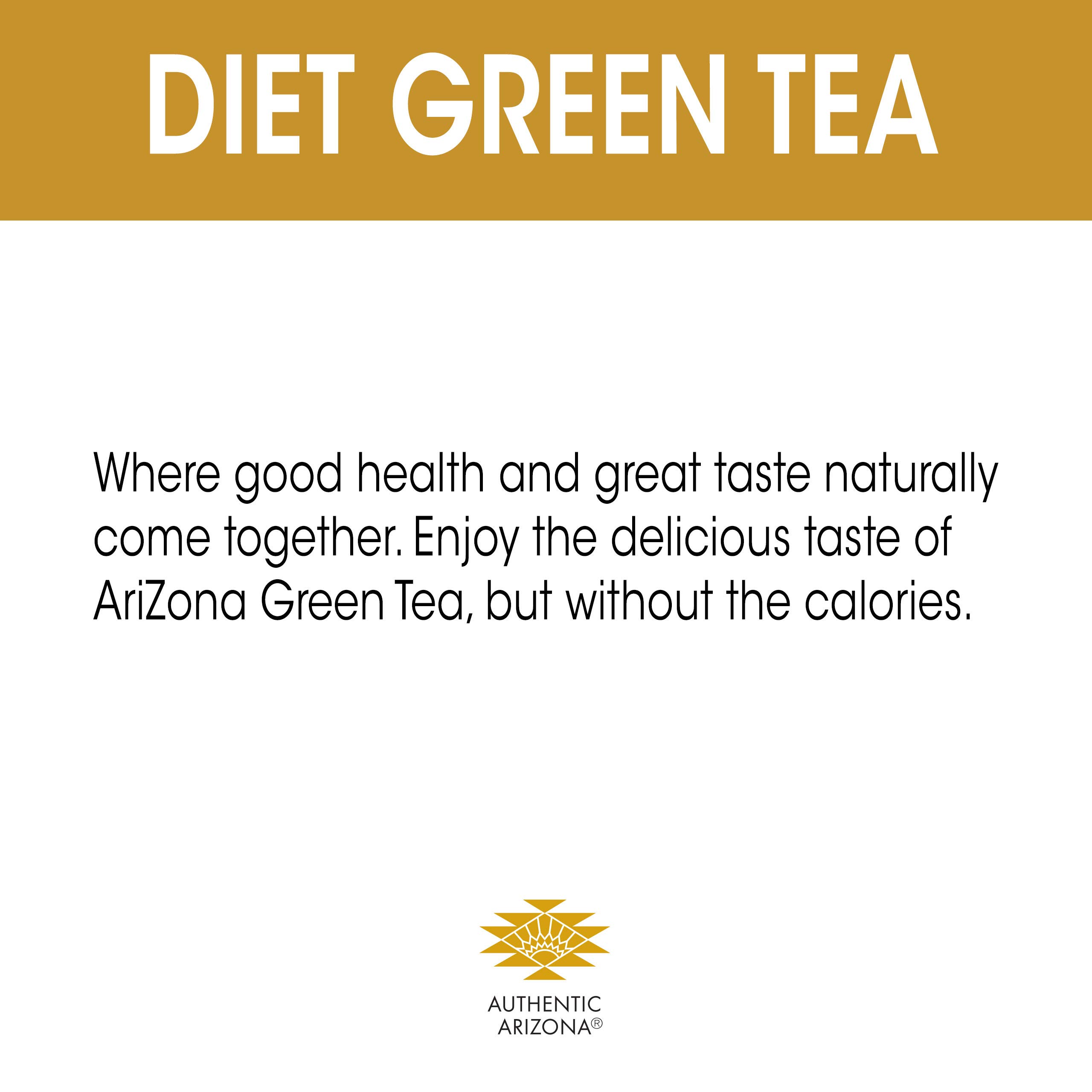 Arizona Premium Brewed Diet Green Tea, 16 Fl Oz (Pack of 12)