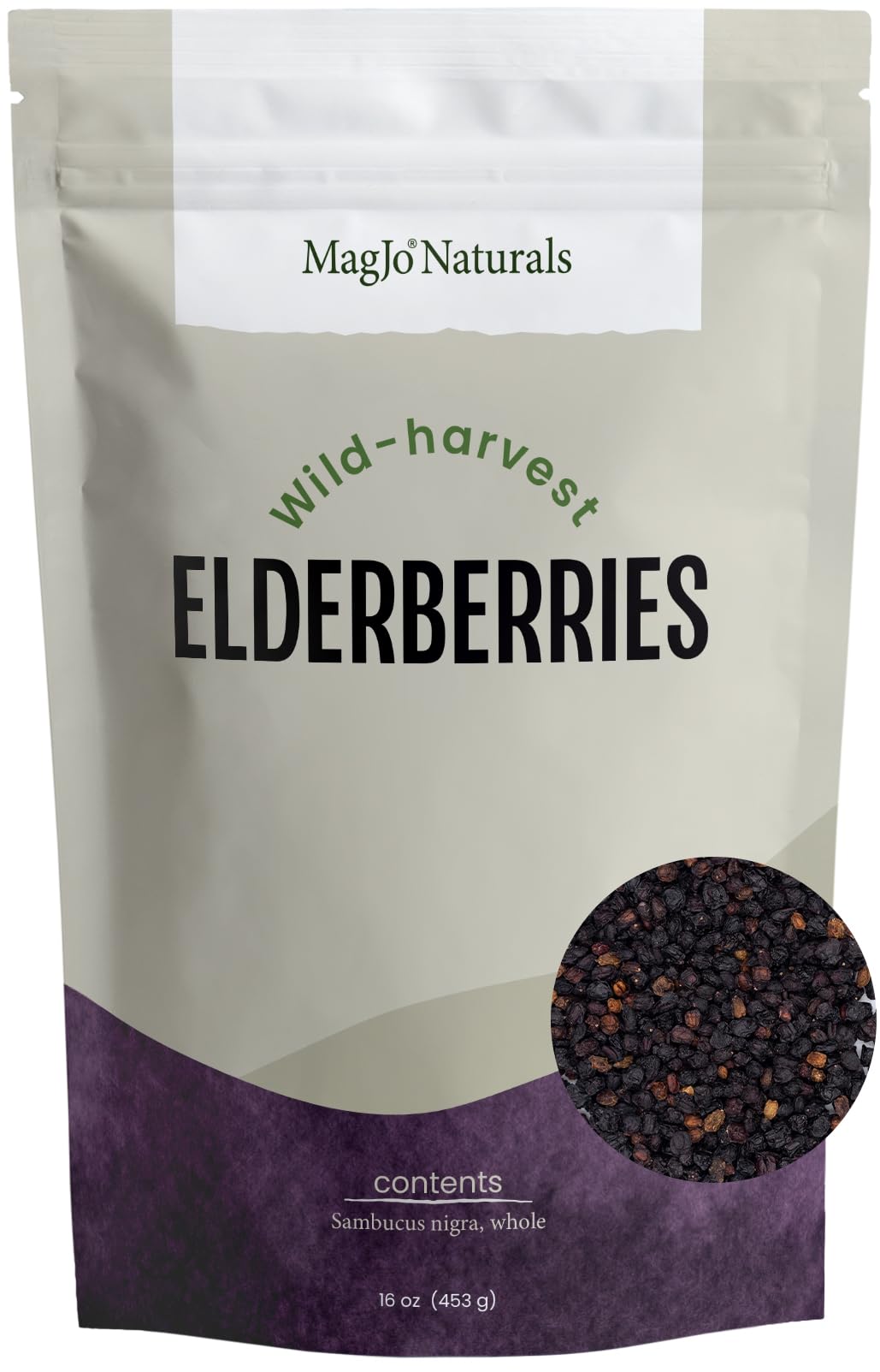 MagJo Naturals Dried Elderberry (1 Pound) Wild Harvest, Elder Berries, Elderberries Packaged in USA,