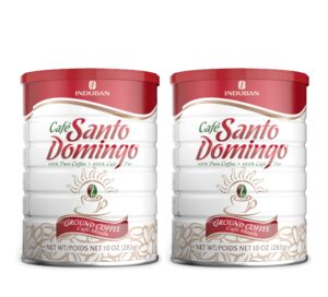 santo domingo coffee, 10 oz can, ground coffee, medium roast - product from the dominican republic (pack of 2)