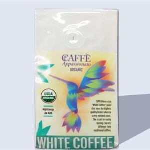 caffe appassionato bianco ground white coffee 1lb bag, nutty, 16 oz