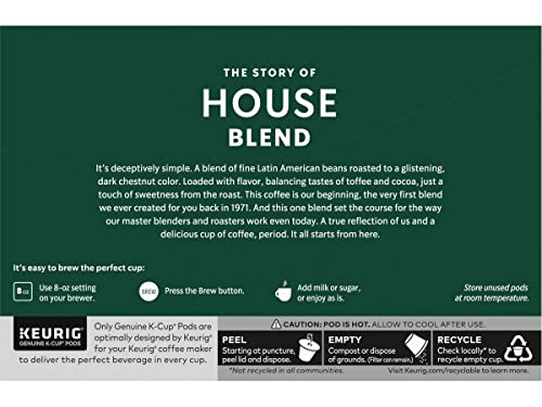 Starbucks Coffee Company Starbucks House Blend Coffee K-Cup Pods, Medium Roast Ground Coffee K-Cups for Keurig Brewing System, 100% Arabica Coffee, 10 CT K-Cups/Box (Pack of 2 Boxes)