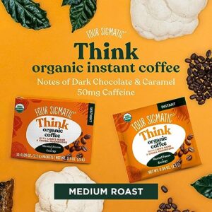 Organic Instant Coffee Powder by Four Sigmatic | Arabica Instant Coffee Singles with Lion's Mane, Chaga and Rhodiola | Mushroom Coffee Instant Mix for Better Focus and Immune Support | 10 Packets