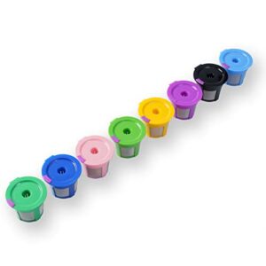 Reusable K Cups, Reusable Coffee Pods for Keurig, BPA-Free, Dishwasher Safe, 8 Colors, Different mood, Compatible with Keurig 1.0 & 2.0 (8 Pack)