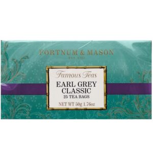 fortnum and mason british tea. earl grey classic 25 count tea bags (1 pack) usa