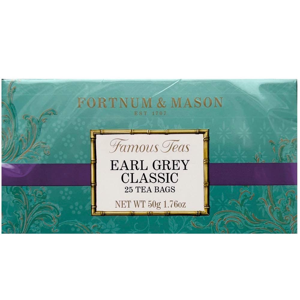 Fortnum and Mason British Tea. Earl Grey Classic 25 Count Tea Bags (1 Pack) USA