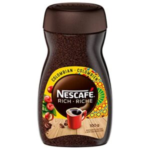 nescafe, rich colombian, instant coffee, 100g/3.5oz., jar, {imported from canada}