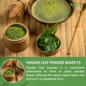 4.5oz Pandan Leaf Powder, 100% Natural and Pure from Pandan Dried Leaves, Emerald Pandan Leaf Powder, Green Food Coloring Powder, No Additives, No Gluten, Vegan.