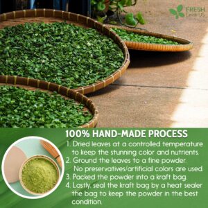 4.5oz Pandan Leaf Powder, 100% Natural and Pure from Pandan Dried Leaves, Emerald Pandan Leaf Powder, Green Food Coloring Powder, No Additives, No Gluten, Vegan.