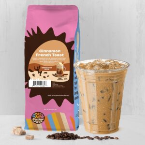 Crazy Cups Flavored Ground Coffee, Cinnamon French Toast, in 10 oz Bag, For Brewing Flavored Hot or Iced Coffee