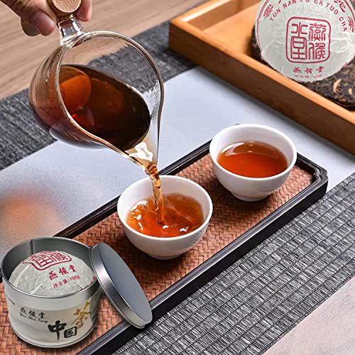 Yan Hou Tang 10 Years Aged Chinese Puerh Tea Compressed Tuo Cha Yunan Pu Erh Black Lump Ripe Fermented 100g