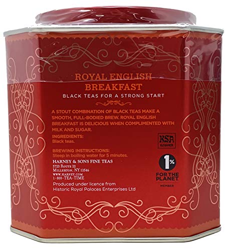 Harney & Sons Historic Royal Palaces Black Tea Collection Set of 3 - Victorian London Fog, Royal English Breakfast, & Earl Grey Imperial