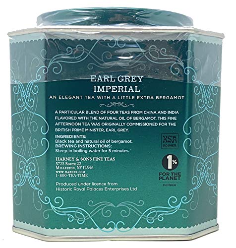 Harney & Sons Historic Royal Palaces Black Tea Collection Set of 3 - Victorian London Fog, Royal English Breakfast, & Earl Grey Imperial