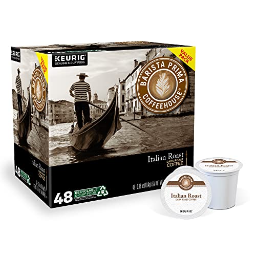 Barista Prima Coffeehouse Italian Roast, Keurig Single Serve K-Cup Pods, Dark Roast Coffee, 48 Count (Pack of 1)