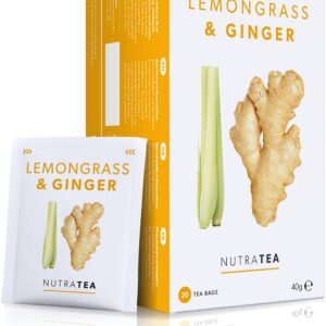 Nutra Tea - Lemongrass & Ginger Tea - 20 Tea Bags - Herbal Tea