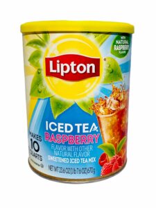 lipton iced tea mix, raspberry 23.6 oz (670g)
