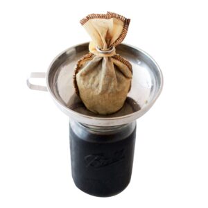 CoffeeSock ColdBrew Filter - GOTS Certified Organic Cotton Reusable Coffee Filter (CB64-01)