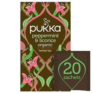 pukka organic peppermint & licorice, 20 ea