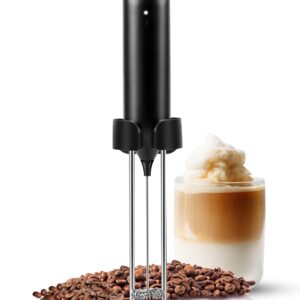 Flendy Rechargeable Milk Frother Handheld, Coffee Frother Handheld Rechargeable with USB C Integrated Charging Stand, Electric Drink Mixer Handheld, Mini Electric Whisk Frother for Coffee, Matcha, etc