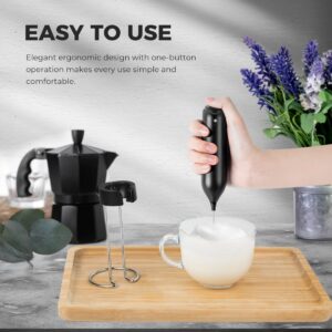 Flendy Rechargeable Milk Frother Handheld, Coffee Frother Handheld Rechargeable with USB C Integrated Charging Stand, Electric Drink Mixer Handheld, Mini Electric Whisk Frother for Coffee, Matcha, etc