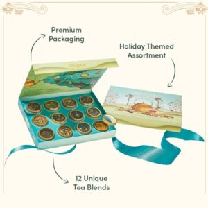 VAHDAM, Assorted Chai Tea Gift Sets (4.2oz/60+ Cups) - 12 Assorted Chai Loose Leaf Tea In Luxury Gift Box | Gluten Free, Non GMO Tea Variety Pack | Gifts for Women, Gifts for Men, Gifts for Him/Her