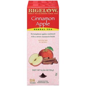bigelow 635867 cinnamon apple herbal tea bags 28/box (11397)