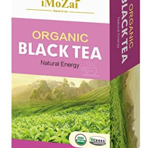 Imozai Organic Black Tea Bags 100 Count Individually Wrapped