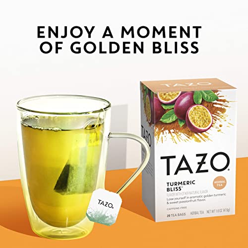 TAZO Turmeric Bliss Herbal Tea Bags, 20 Count (Pack of 6)