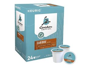 caribou coffee keurig single-serve k-cup pods, caribou blend medium roast coffee, 24 count