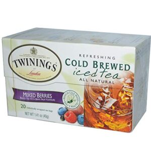 twinings mixed berries cold brewed iced tea, 20 ct