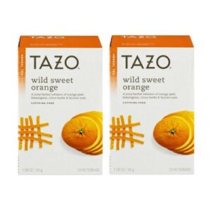 tazo wild sweet orange herbal tea, 20 ct (2pack)