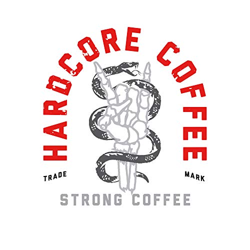 Hardcore Ground Coffee, High Caffeine, strong roast 16 Oz