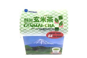 shizuoka matcha genmai-cha (100% japanese brown rice tea (pack of 1)