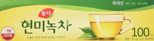 dongsuh korean brown rice green tea, traditional korean tea blend, 100 1.5g tea bags