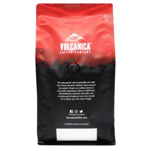 Volcanica House Decaf Coffee, Whole Bean, Swiss Water Processed, Fresh Roasted, 16-ounce