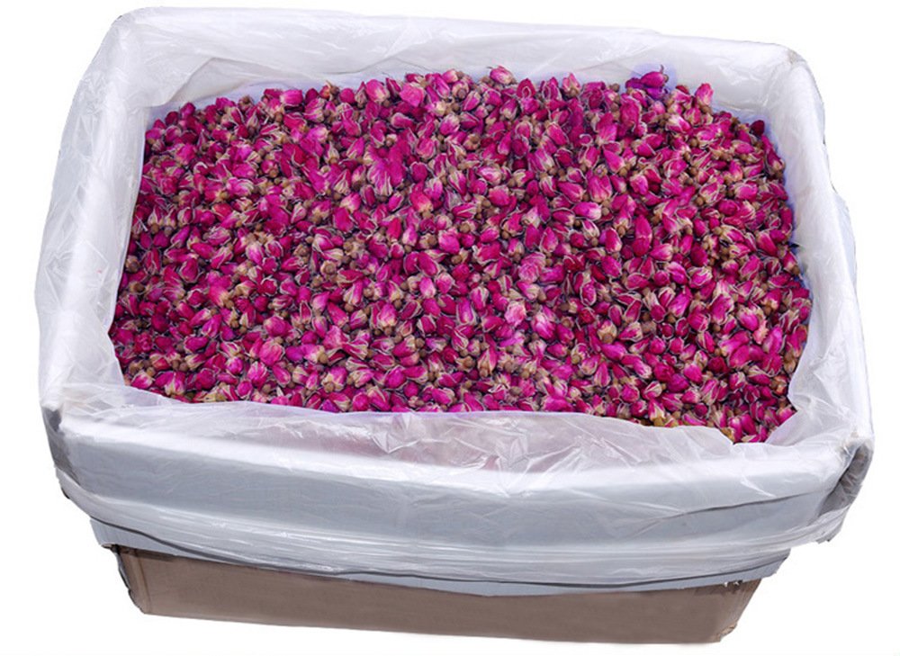 TooGet Fragrant Natural Red Rose Buds Rose Petals Organic Dried Flowers Wholesale, Culinary Food Grade - 4 OZ