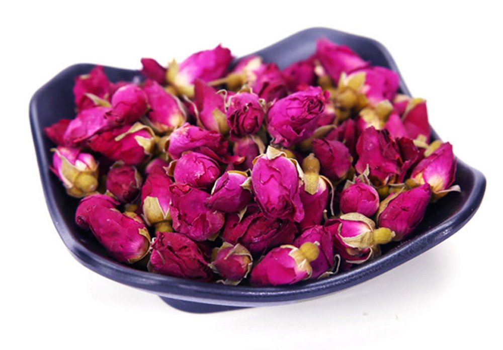 TooGet Fragrant Natural Red Rose Buds Rose Petals Organic Dried Flowers Wholesale, Culinary Food Grade - 4 OZ