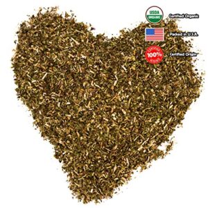 Oregano Tea 8Oz - 100% CERTIFIED Organic (USDA seal) Oregano Cut & Sifted Loose Leaf Herbal Tea (Origanum Vulgare) in Kraft BPA free Resealable Bag (100+ Cups)