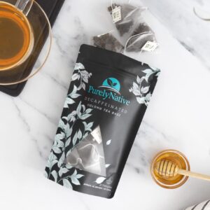 Decaffeinated Oolong Tea Bags, Great For Caffeine Free Hot Brew, Iced Or Kombucha Tea | Decaf Oolong Tea Triangles | 20 Tea Bag Sachets Makes 40 Cups Of Tea